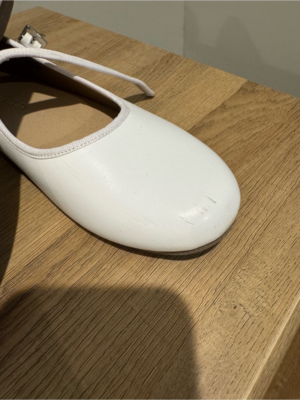 Elephantito Girls White Mary Jane Flats with Strap - Picture 2 of 5